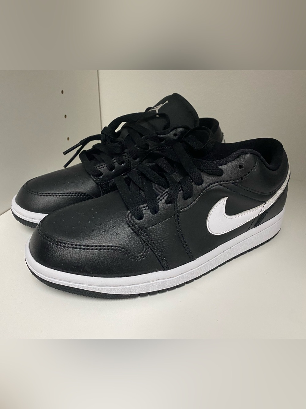 Nike Jordan Black Sneakers with White Swoosh